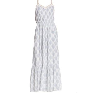 Lightweight blue and white maxi dress